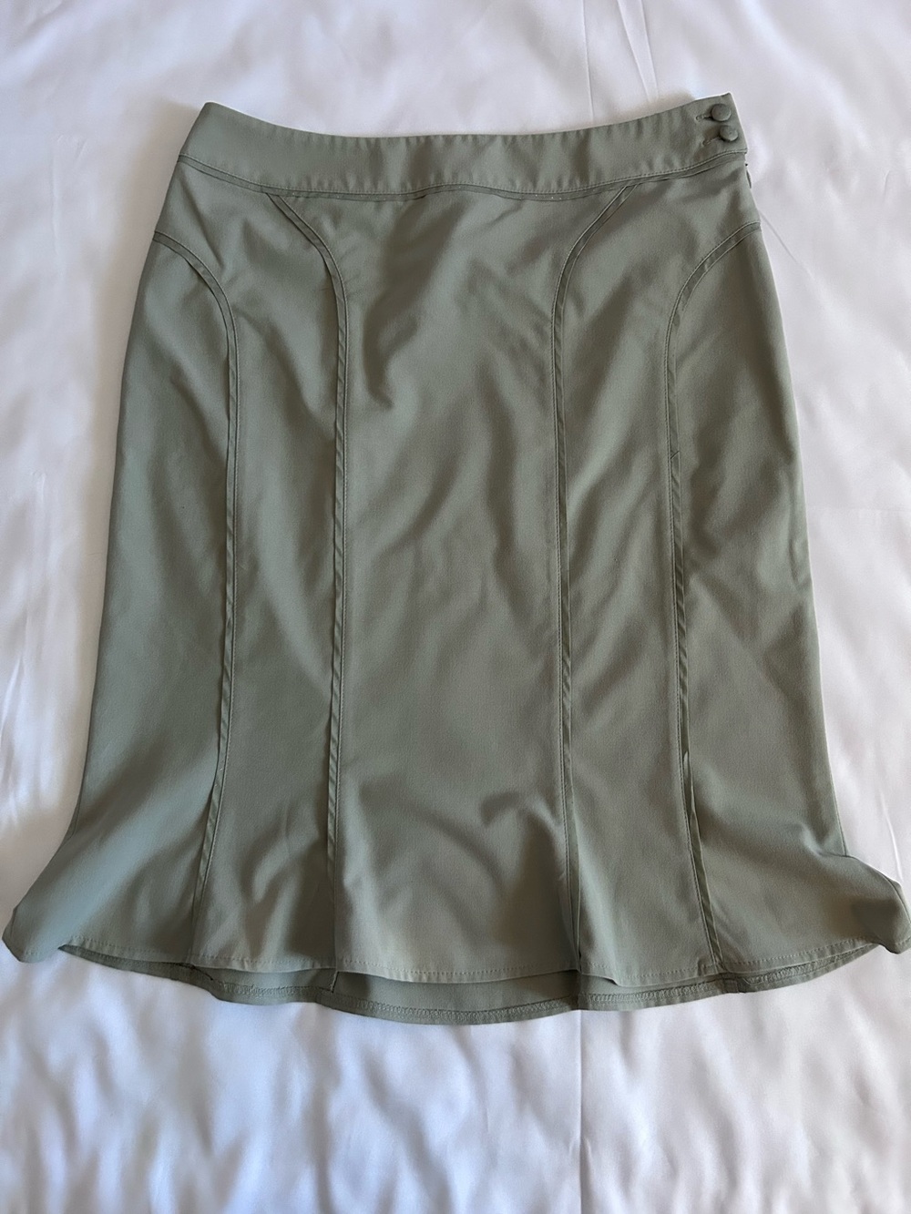 The Limited Sage Green Paneled Flared Skirt Size 6